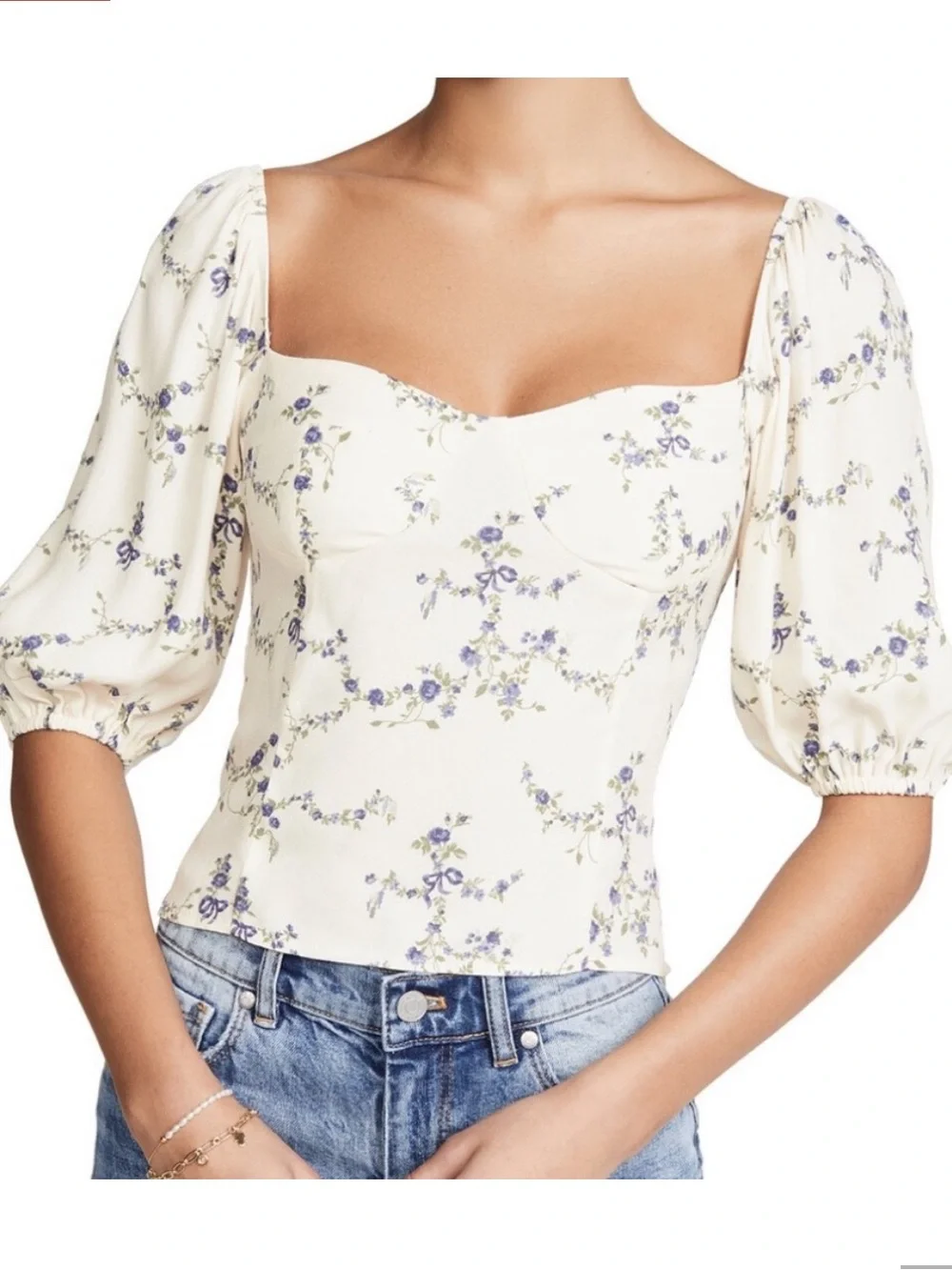 Reformation Lua Top (Emmaline) Floral Sz 0